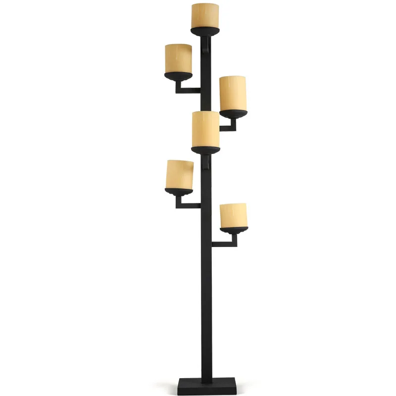 

American candlestick Iron Cloud stone floor lamp decorative living room bedroom floor light personality bedside lighting fixture