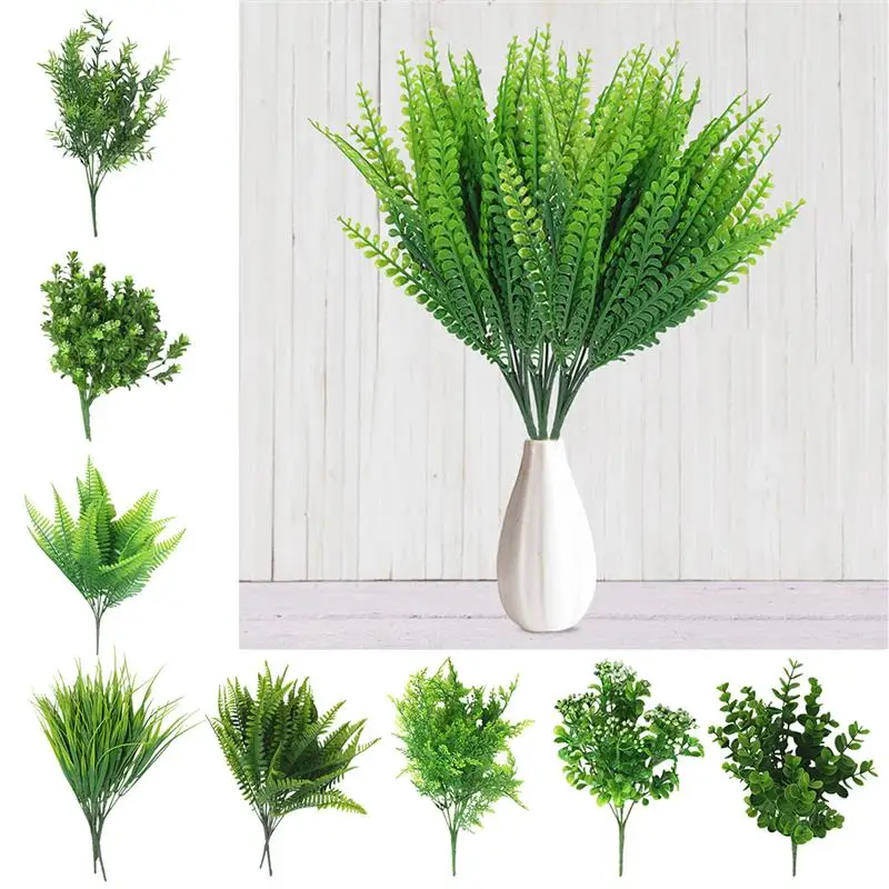 Creative Artificial Shrubs Decorative Artificial Plant Ferns Simulation Plant Plastic Flower Fern Wall Accessories Dropshipping