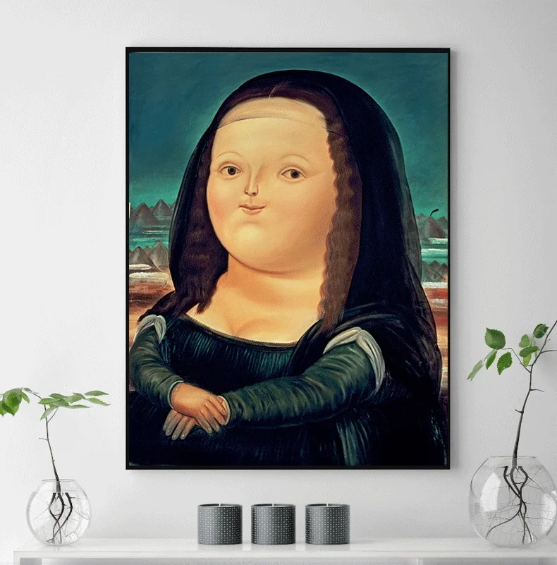 

Cartoon Version Famous Painting Canvas Posters Print Modern Cute Wall Art Pictures For Living Room Bedroom Dinning Room KidsRoom