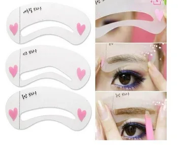 

1000set popular thrush card manufacturers selling pencil the eyebrows Tools Threading template Threading support 3pcs/bag