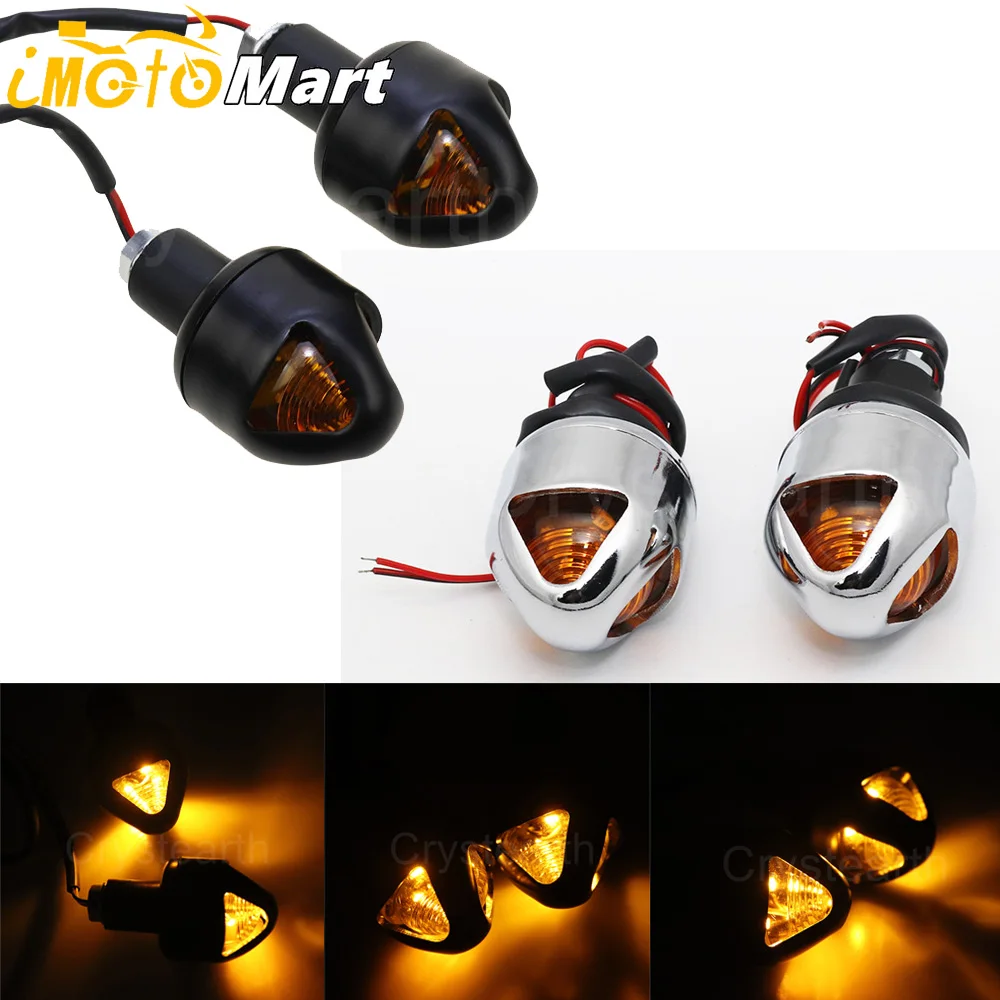 

Universal 7/8" 22mm Motorcycle Handle Bar End Turn Signal Indicator Light For Honda Suzuki Kawasaki Harley Cafe Racer Bobber