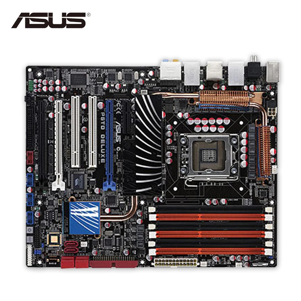Original Used Asus P6TD Deluxe Desktop Motherboard X58 Socket LGA 1366 i7 DDR3 SATA2 USB2.0 ATX 100% Fully Test motherboard lga 1366 cpu bga soldering socket with tin balls