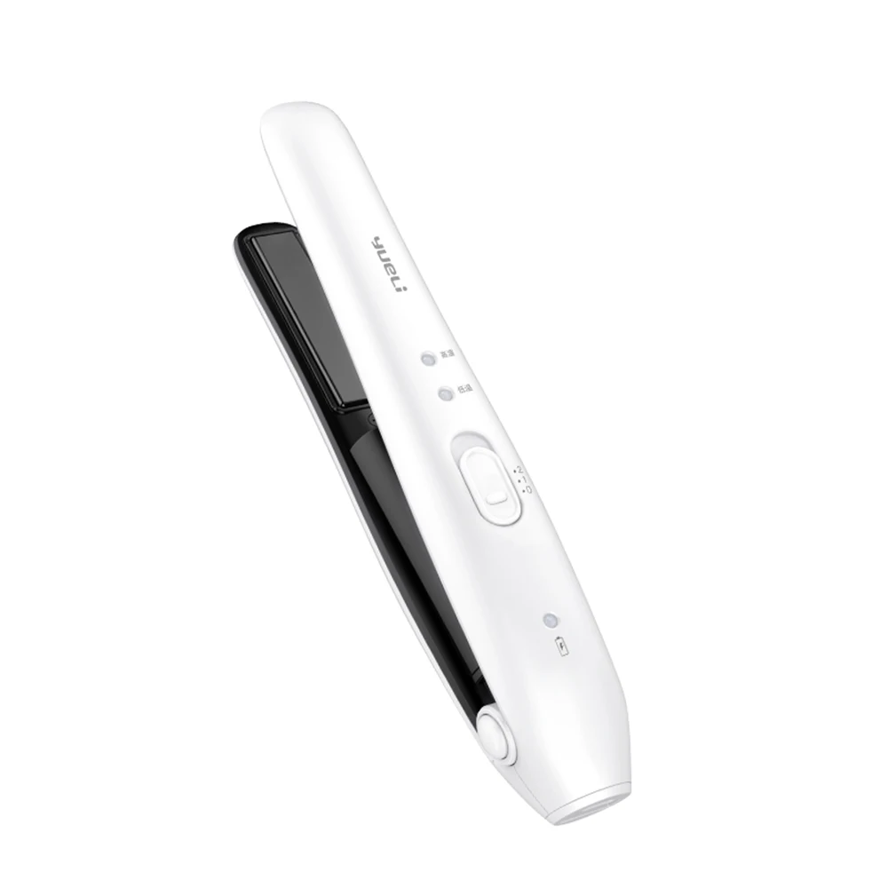 

YueLi Cordless Mini Hair Straightener Negative lons Flat Ceramic Ionic Curling Iron Straightener Travel Size for All Hair Types