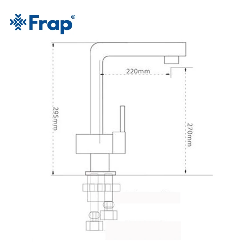  Frap Brass Kitchen Faucet Hot and Cold Water Kitchen Sink Faucet Pull Out Rotation Spray 360 Rotati - 32889505345