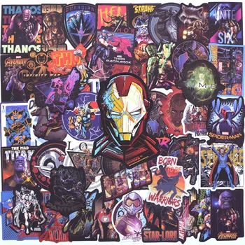 

50 PCS Avengers Stickers for Luggage Laptop phone Skateboard Cool Super Hero Sticker Bike Motorcycle Car Fridge Bomb JDM Decal
