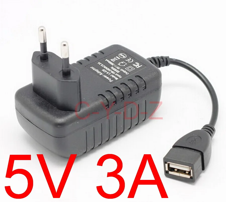 High quality 1piece 5V 3A USB charger 3A usb power adapter EU Plug 5V3A travel wall charger