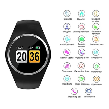 

Waterproof IP67 Smart Watch Men Step Pedometer Watch for Android iOS Heart Rate Monitor Vibrating Alarm Sport Watch