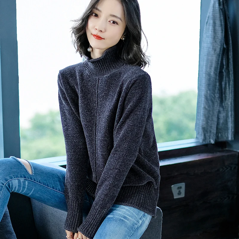 #Special Offers XL Brand Women Thicken Short Sweater Autumn Winter Sweater New Simple Turtleneck Sweater Loose Wild Bottoming Pullover 5 Colors #Special Offers XL Brand Women Thicken Short Sweater Autumn Winter Sweater New Simple Turtleneck Sweater Loose Wild Bottoming Pullover 5 Colors