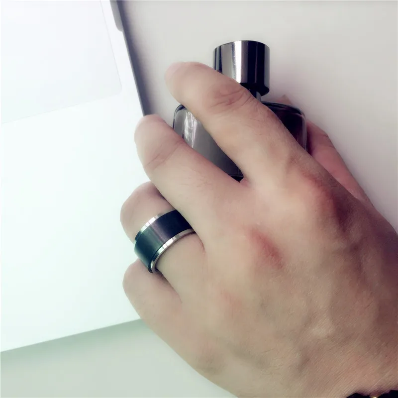 Кольцо мужское из нержавеющей стали 316 12 мм|rolling ring|ring ringring titanium |