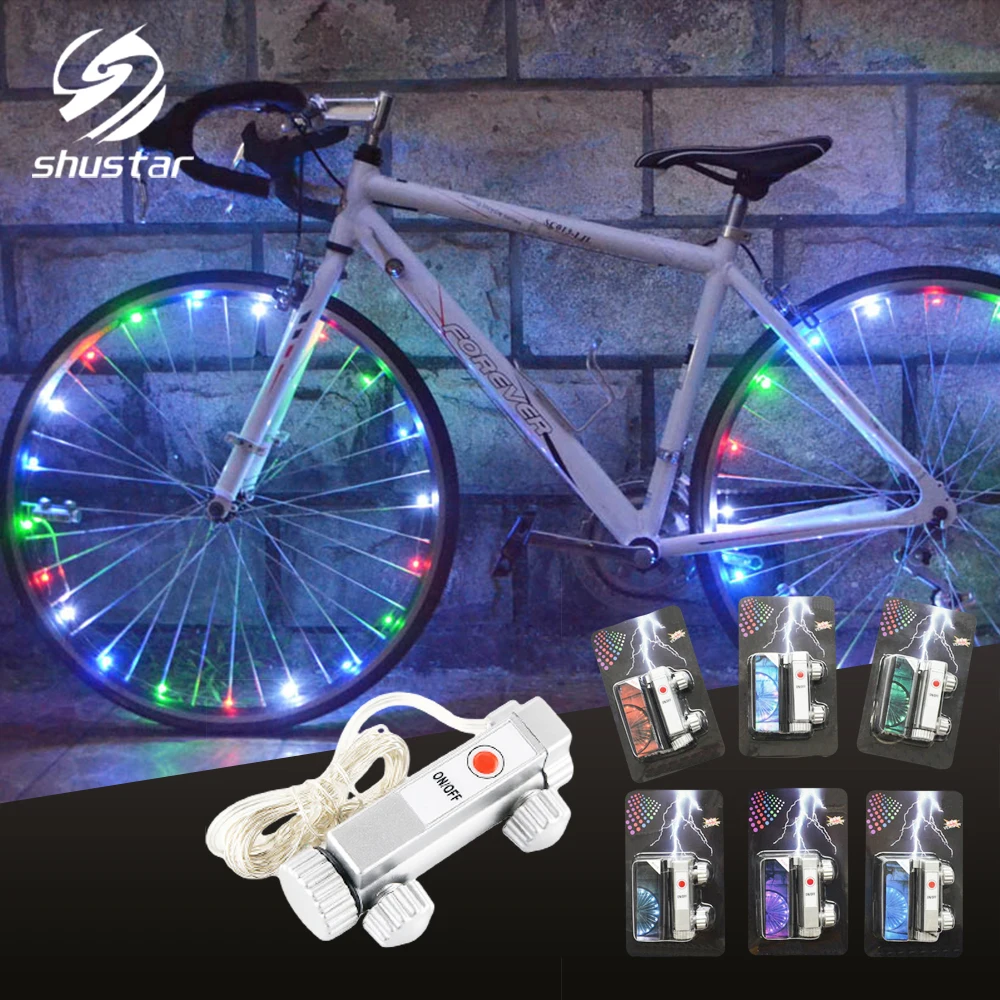 New 20Led Steel Light Mountain Bike Night Riding String Lights Wheel Lights SHOU