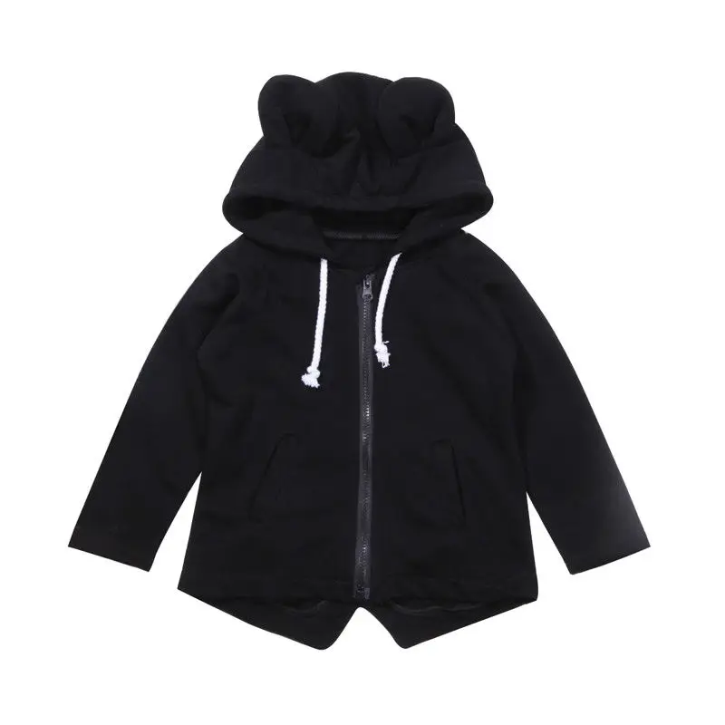 

2018 Cute Kids Baby Boy Hooded 3D Bear Jacket Winter Warm Coat Outerwear Baby Hoodies 1-7T Clothes