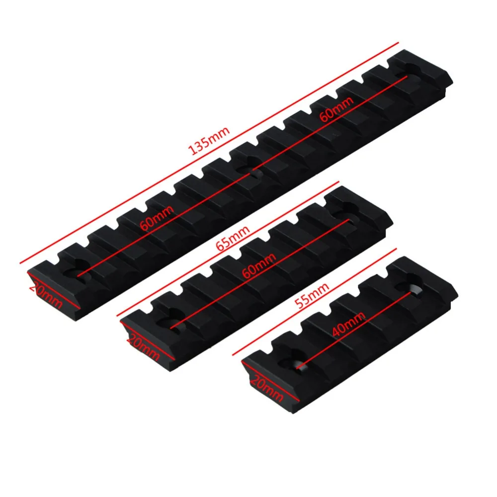 3 шт./упак. Keymod 5 7 13 Слот 2 &quot3&quot &quotполимер Пикатинни Вивер Rail Handguard Section|Аксессуары