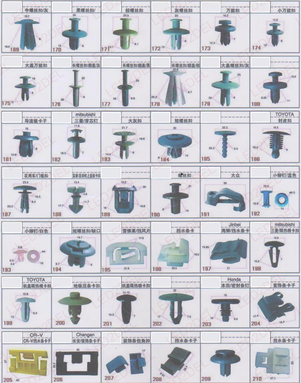 50 Pieces Plastic expanding rivet 6mm hole car fastener door panel buckle for Toyota Mazda Auto Retaining Clips 50 Pieces Plastic expanding rivet 6mm hole car fastener door panel buckle for Toyota Mazda Auto Retaining Clips