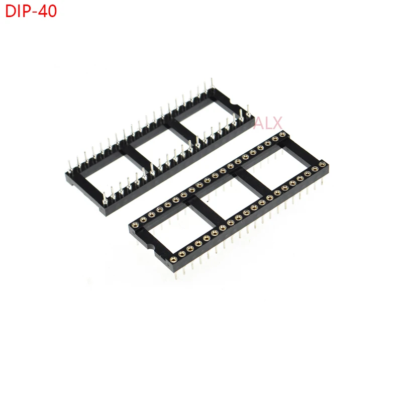 5 шт. разъем с круглым отверстием 40 p DIP-чип тестовый адаптер держателя PIN dip-40 DIP 2 54