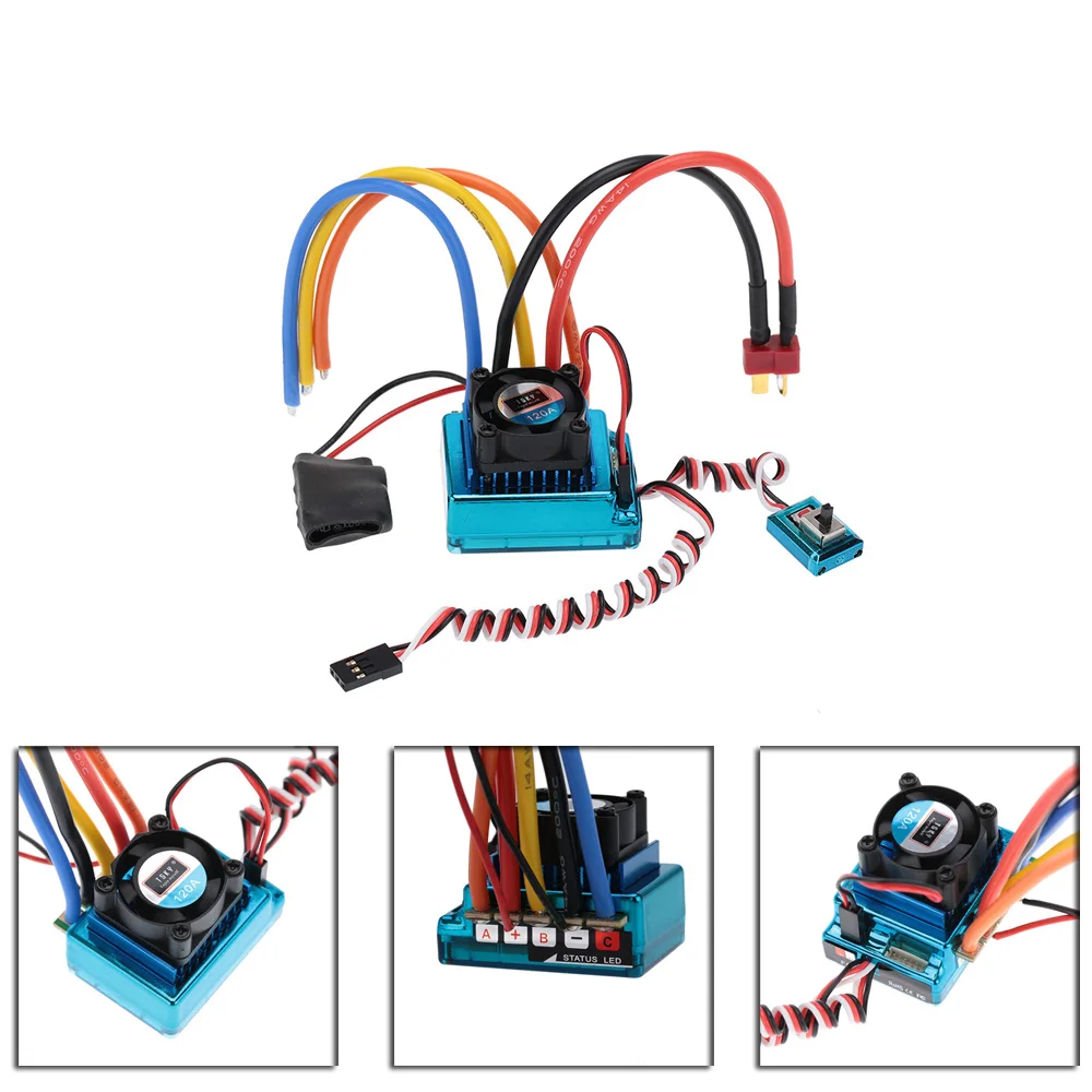 120A Бесщеточный Регулятор скорости ESC для автомобиля 1/8 1/10 1/12|esc speed controller|speed
