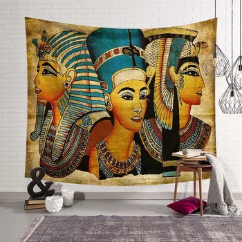 

Ancient Egypt Women Wall Tapestry Indian Blanket Fabric Wall Hanging Decorations For Home