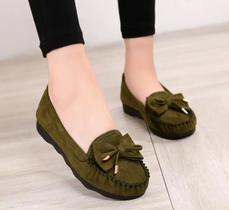 

Autumn/winter women's old Beijing shoes woman flat bottomed breathable bean shoes lady antiskid leisure shoes female work shoes