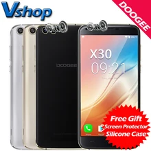 Doogee X30 3 г мобильные телефоны android 7.0 2 ГБ Оперативная память 16 ГБ Встроенная память Quad Core смартфон 2×8.0 Мп + 2X5.0 Мп четырьмя камерами 5 дюймов сотовый телефон