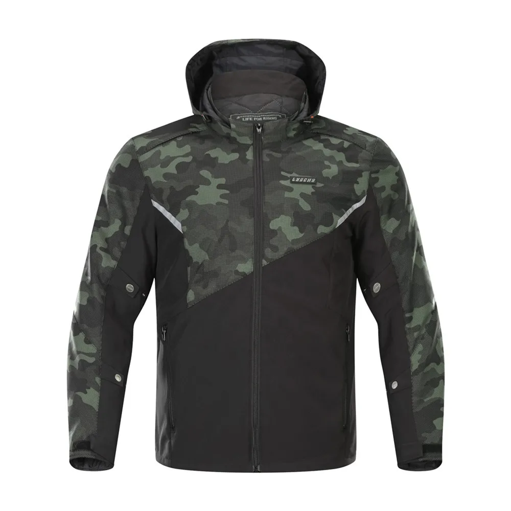 LYSCHY Moto Riding Hoodie мотоциклетная куртка мужская одежда светоотражающий бронежилет защитный костюм пальто Chaqueta Экипировка куртки