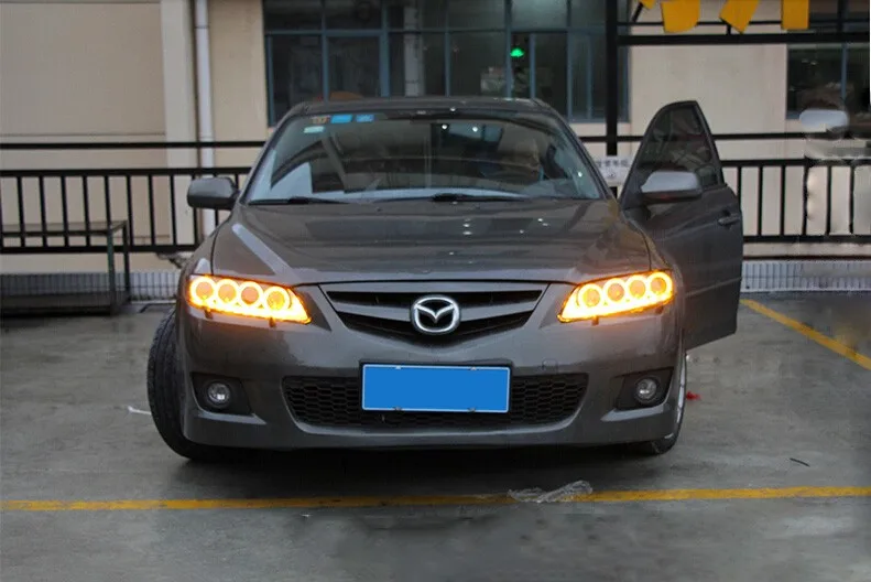 Автомобильный Стайлинг для Mazda 6 фары 2004-2013 мазда 6 светодиодный налобный фонарь универсальный тип DRL Биксеноновые линзы Высокий Низкий луч парковка