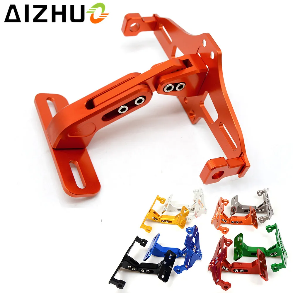 Motorcycle Registration License Plates Holder Motorbike Universal  For Kawasaki ER6N Z900 HONDA MSX125 YAMAHA MT 07 FZ6 Benelli