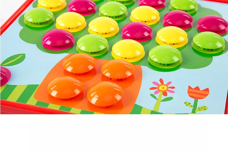 Мозаика 3D Пазлы игрушки для детей креативный гриб набор для ногтей пуговицы искусство сборка дети просвещение развивающие игрушки