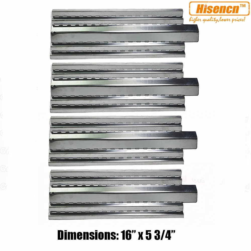 

Hisencn 16 inch 94491 4pcs Barbecue Repair KIT Stainless Heat Plate Replacement for Select Kenmore Charbroil Gas Grill Models