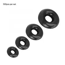500 шт., круглая Рыболовная Снасть для ловли карпа, черное резиновое рыболовное кольцо, уплотнительные кольца для рыбалки, индикаторный инструмент, рыболовные снасти, аксессуары