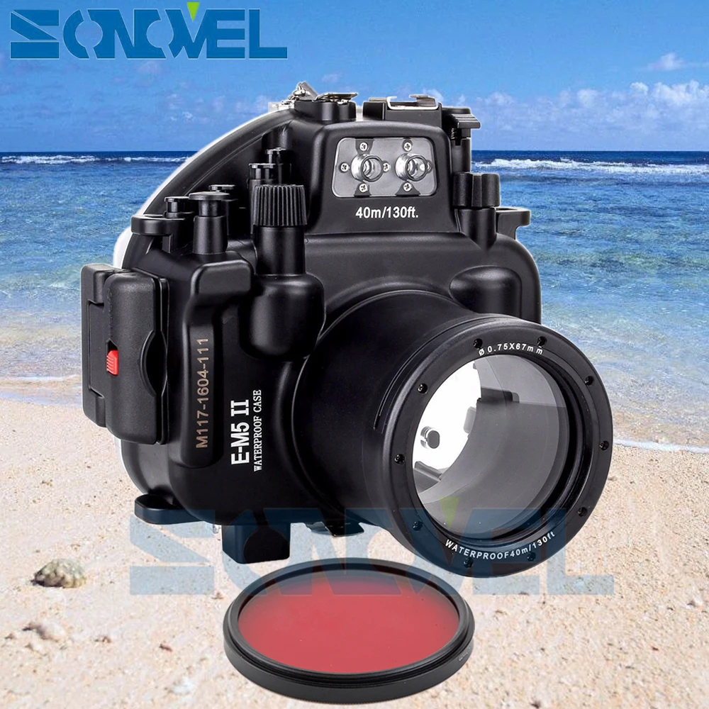 Meikon 40m 130ft Waterproof Underwater Diving Case Camera Housing Case