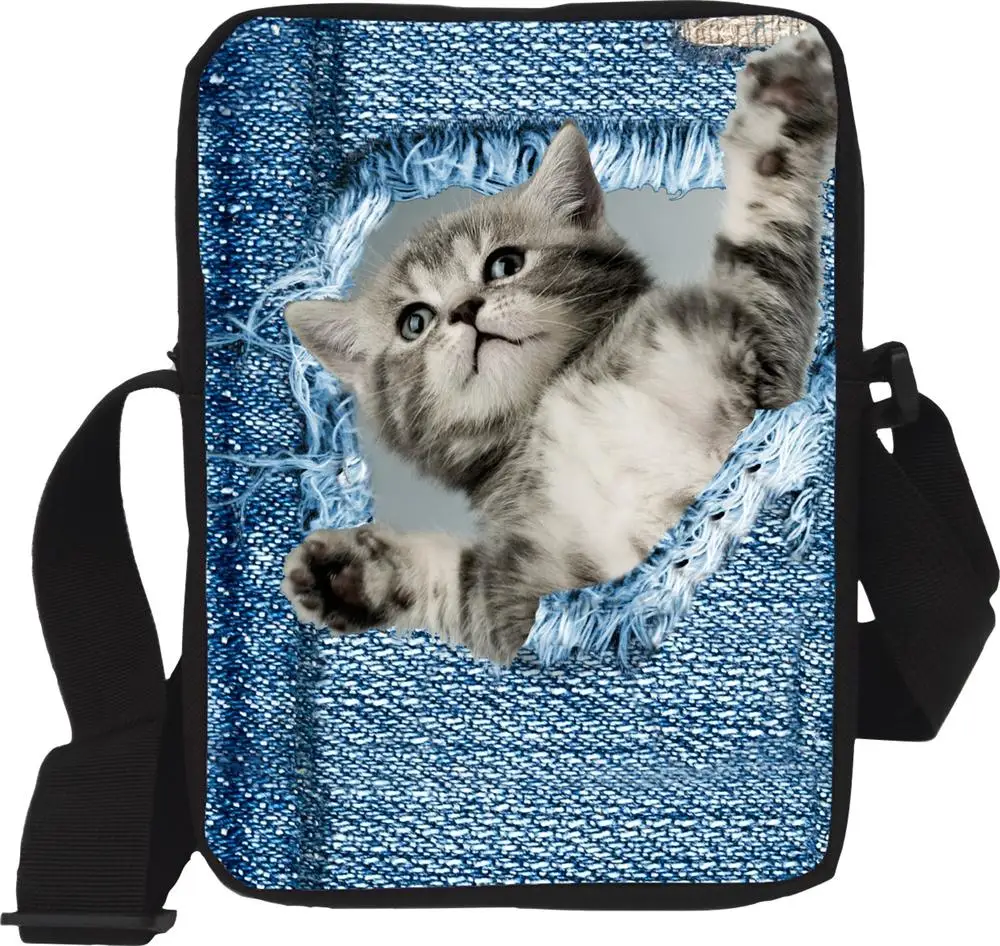 Original Cute Cat Messenger Travel Bags for Women High Multifunctional Girls Shoulder Bags Crossbody Bolsa Feminina
