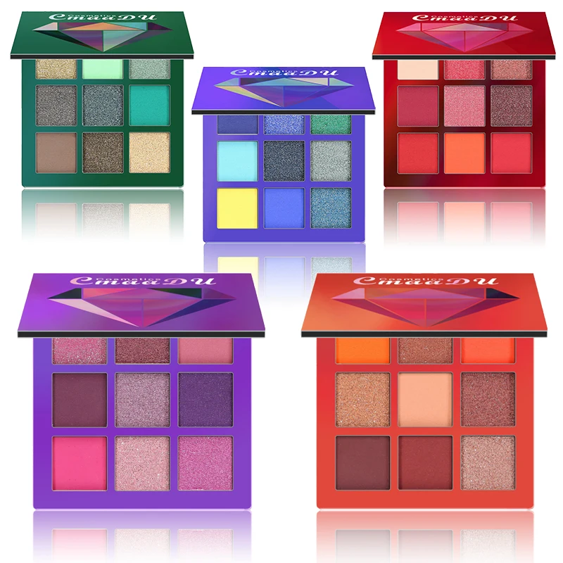 

ICYCHEER 9 Color Shimmer Glitter Eye Shadow Powder Matte Fashion Makeup Pallete Pigmented Eyeshadow Beauty Cosmetic sombra TSLM1