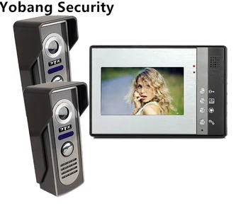 

Yobang Security freeship Villa Video Door Phone Night Vision Speakerphone Camera 7" LCD monitor Handfree Camera video door bell