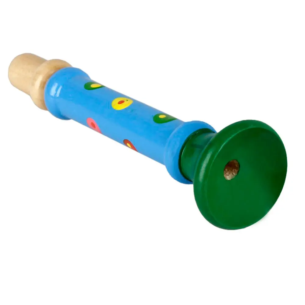 

Wooden Horn Hooter Trumpet Musical Instrument Toy for Kids Children Early Education Music Tool