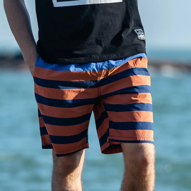 

2019 New Summer Beach Men's Shorts stripe Printed casual Quick Dry Board Shorts Bermuda Mens Short Pants Drop shipping ABZ349