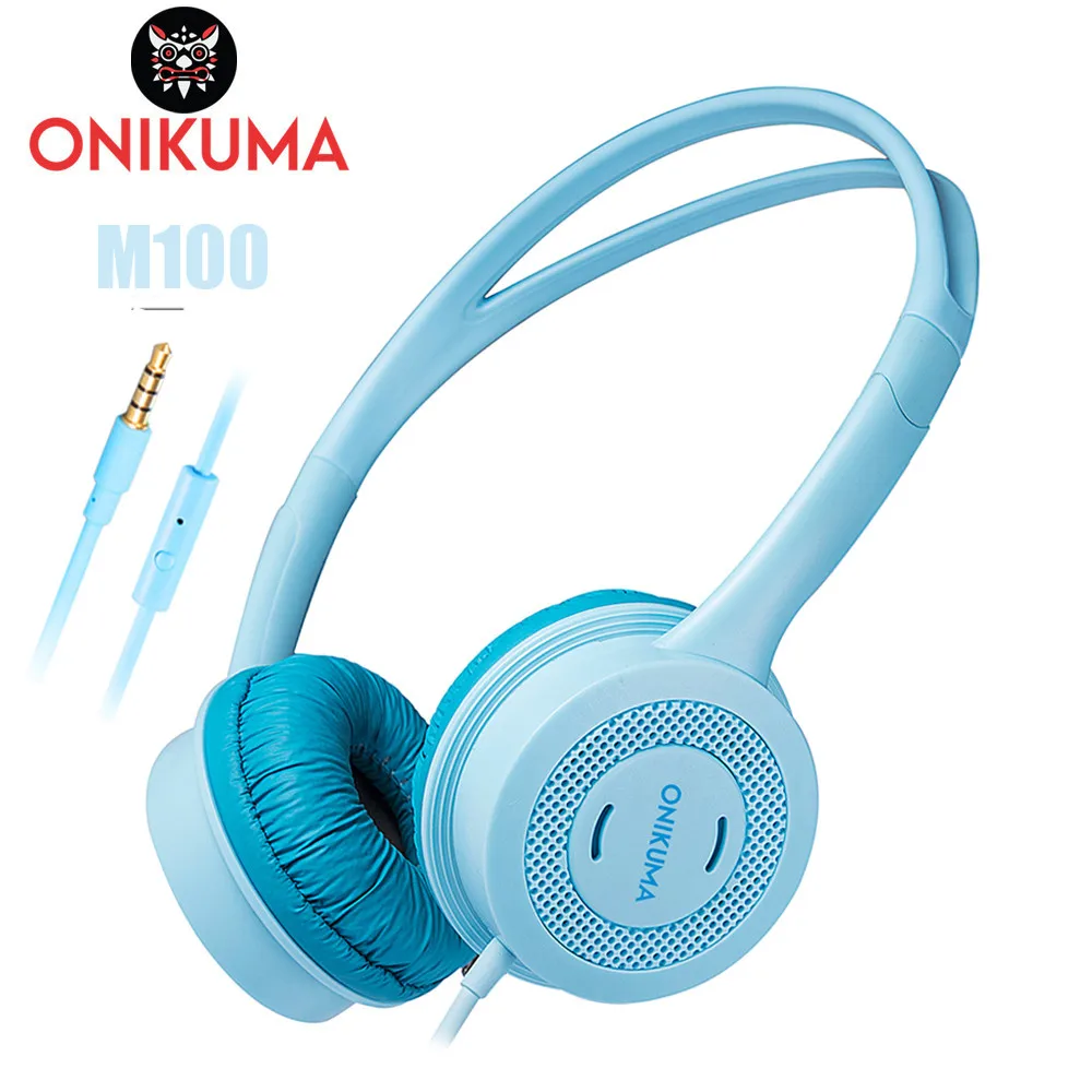 ONIKUMA M100 Kids Headphones casque PC Over-Ear Children Headset with Microphone for PS4 GamepadXbox OnePhone (1)