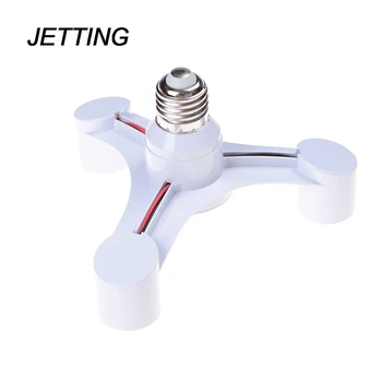 

JETTING White Color 3 In 1 E27 to E27 LED Lamp Bulbs Socket Splitter Adapter Holder For Photo Studio High Quality