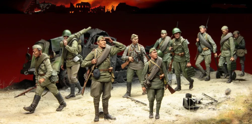 

pre order-Resin toys S-3100 Russian Infantrymen,Kursk 1943 Big Set Free shipping