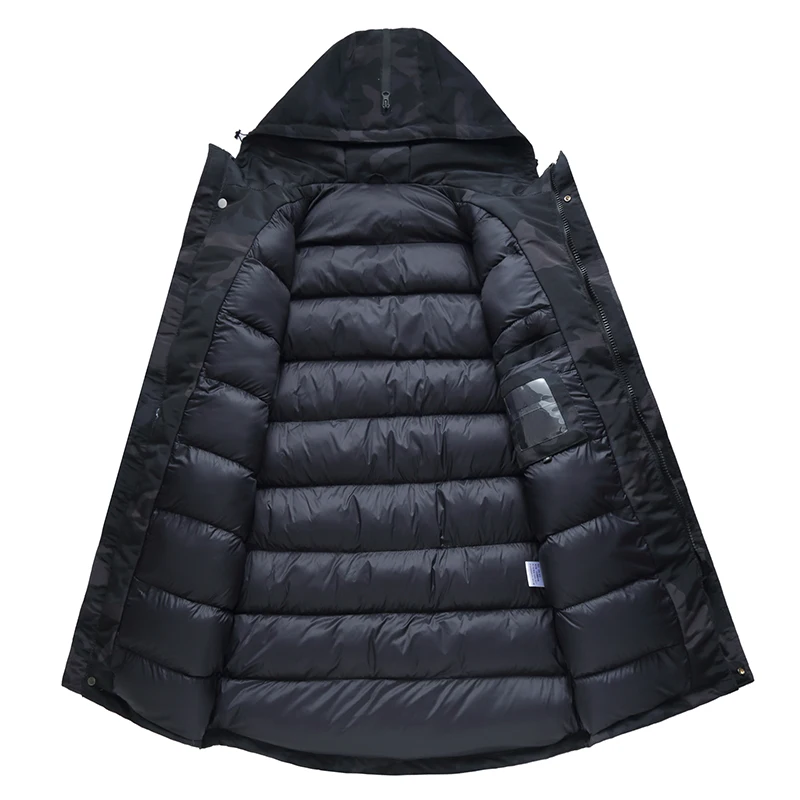 Размер 6XL 7X 8XL, Длинная зимняя мужская куртка,, брендовая Повседневная теплая парка, мужская мода, с капюшоном, воротник, утолщенные мужские куртки, верхняя одежда