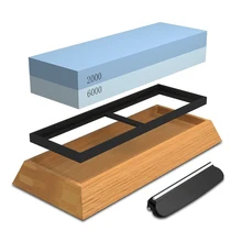 Sharpening Stone For Knives, Professional Waterstones Combination Grit 2000/6000 Whetstone Sharpening with Bamboo Base, Blade