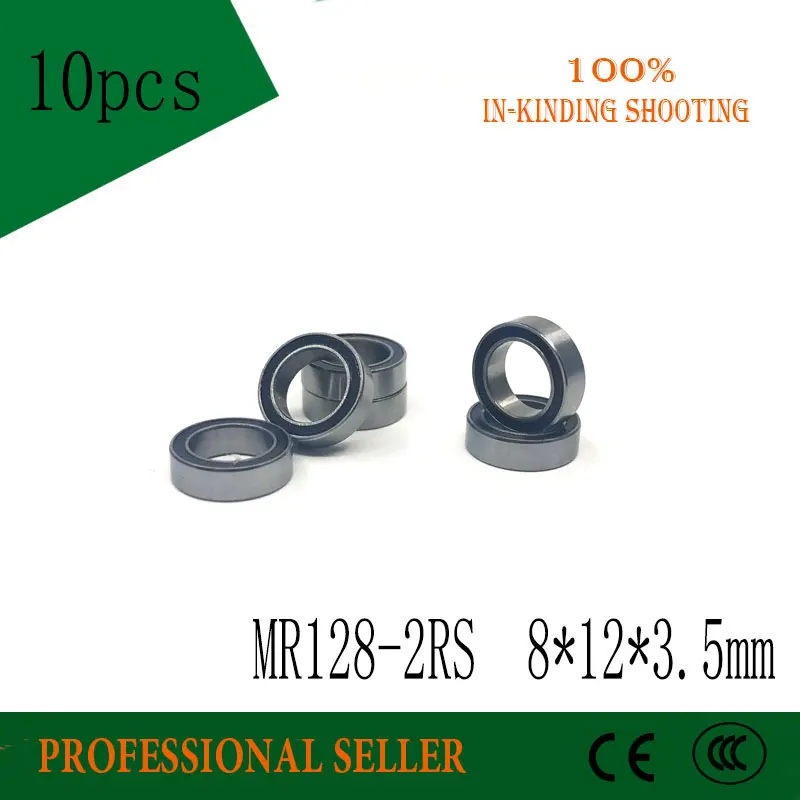 10 шт. MR128-2RS ABEC-3 8*12*3,5 мм Миниатюрные шарикоподшипники MR128RS L1280 8X12X3,5 мм
