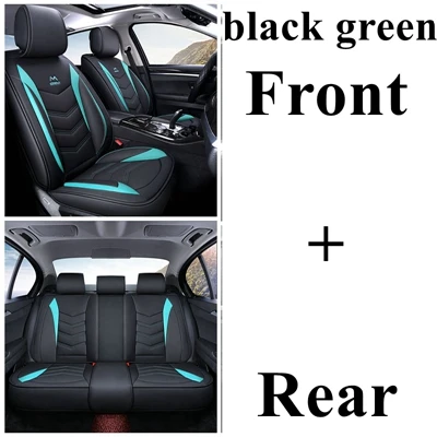 black green standard Чехол автокресла для Mitsubishi Outlander ASX Nissan Tiida Juke, Qashqai j10 j11 Renault Clio Duster logan Sandero Seat Ibiza altea - Название цвета: black green standard