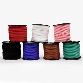 

20meters/bag 2.7mm x 1.5mm Multicolor Flat Faux Suede Velvet Leather Cord UF552