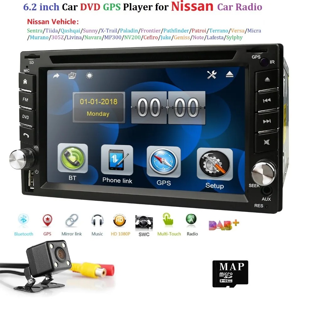 Автомобильный мультимедийный монитор для Nissan Navara D40 07-15 gps навигация Sat Nav DVD Радио Стерео Bluetooth USB DVR SWC камера заднего вида