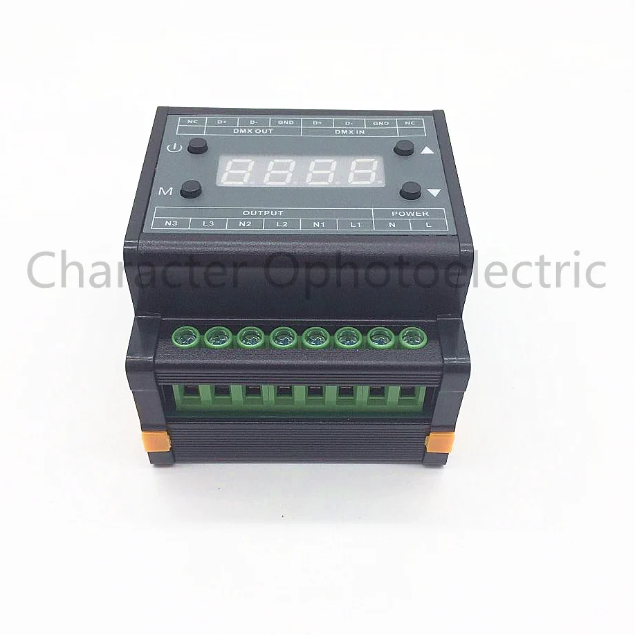 DMX302 DMX triac диммер СВЕТОДИОДНЫЙ регулятор яркости AC90-240V 50 Гц/60 Гц Высокое напряжение 3 канала 1A/канал