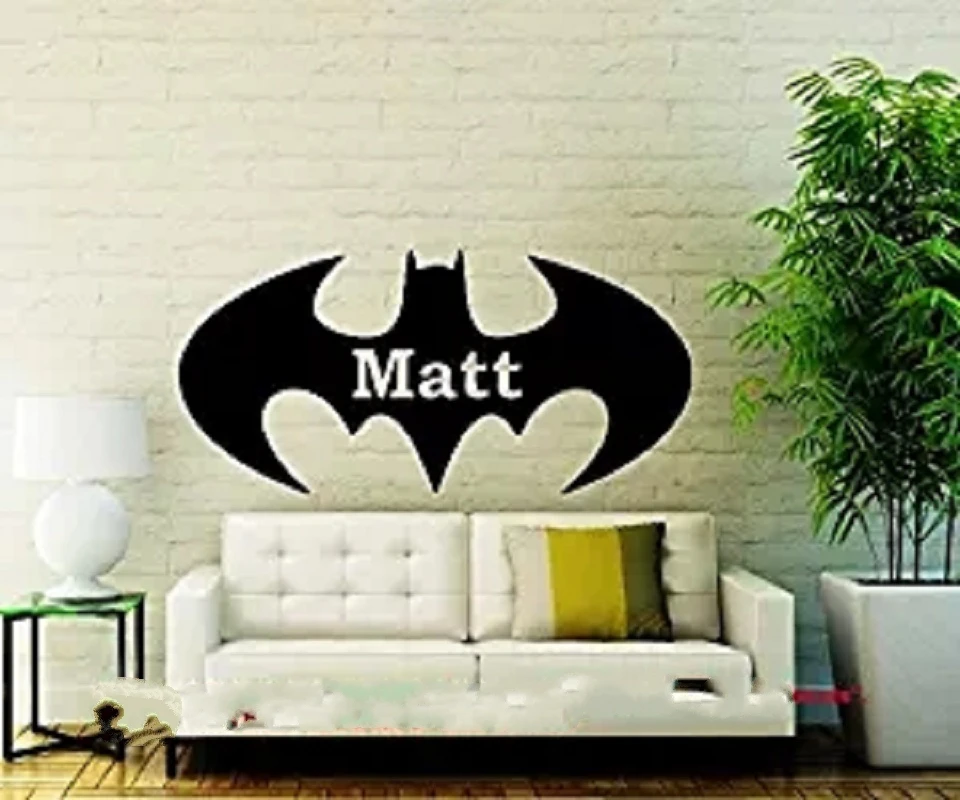 Wall Decals Motivational Name Batman Decal Vinyl Sticker