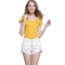 DTYNZ Fashion Ladies High Waist Ripped Denim Short White High Waisted Jean Shorts Female Distressed Short