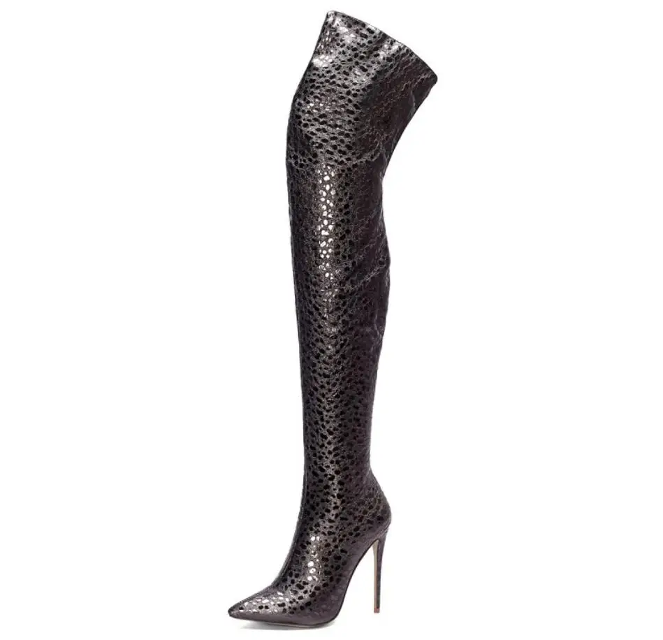 

Autumn and winter, the new fashion pointy, knee-high, high-barrelled Martin boots