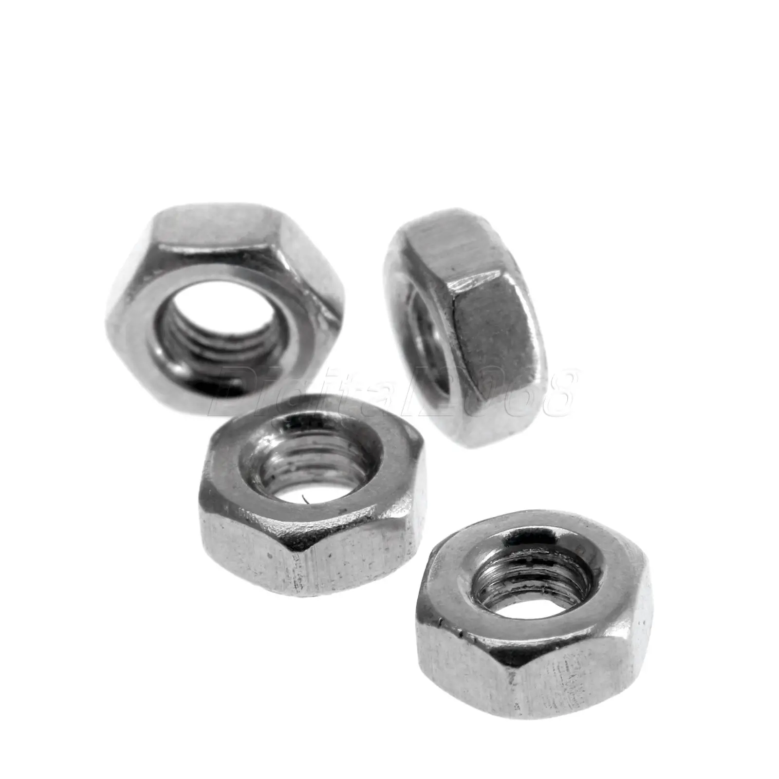 

bowarepro 100Pcs 3mm/M3 Dia Useful Steel Color Hex Screw Nut Stainless Steel Metric Thread Nuts Hexagon Fasteners Tools Hot!