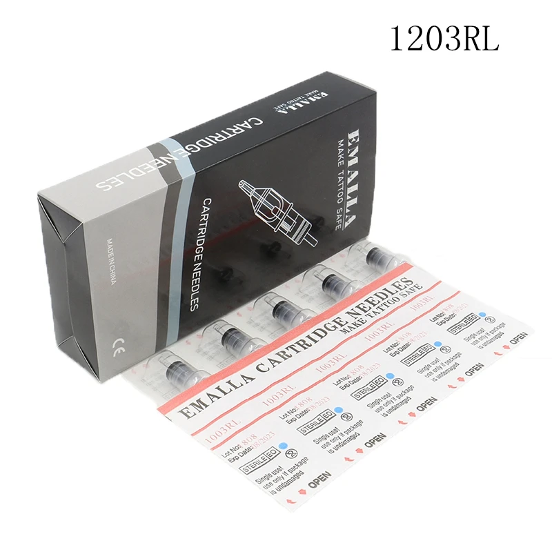 

20pcs Tattoo Needle Permanent Makeup 1203rl Round Liner Cartridge Needles EMALLA Cartridge Needles tattoo supplier machine pen
