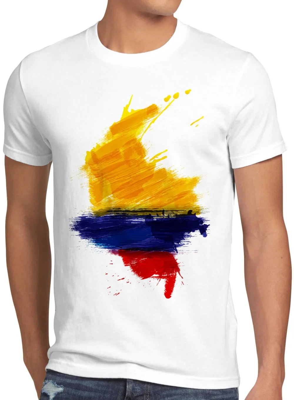La Colombie T-Shirt Femme Football WM EM Drapeau National-Drapeau Fan-Article